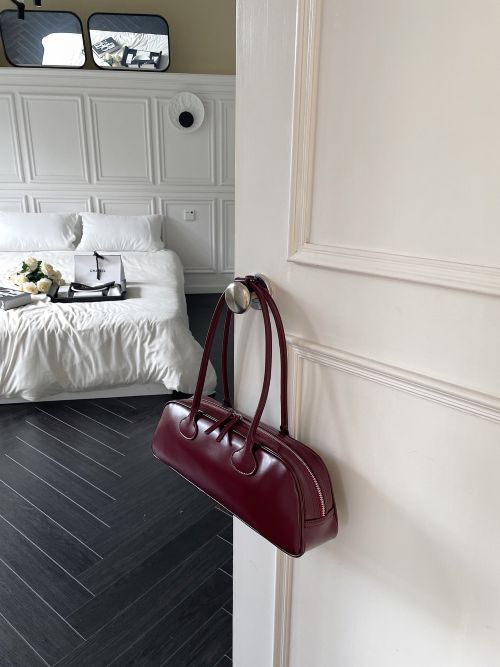 Sac à main "baril"- style Rétro - en cuir de vachette