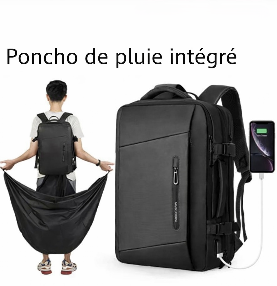 Sac à Dos avec Poncho Imperméable Intégré